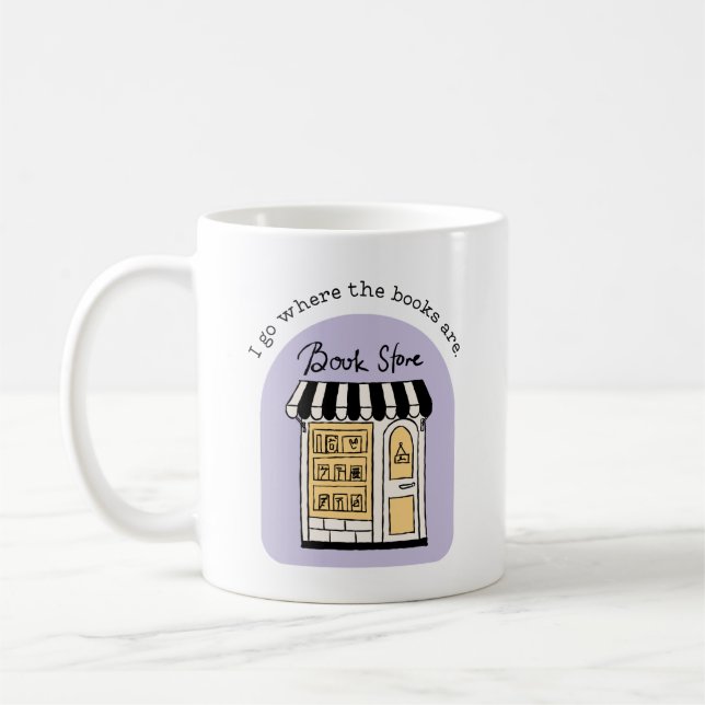 Bok Älskare I går dit Bokar ligger Kaffemugg (Vänster)