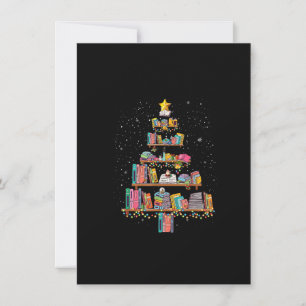 Bok Älskare Julgran, Merry Bookmas Julafton, Libr Inbjudningar