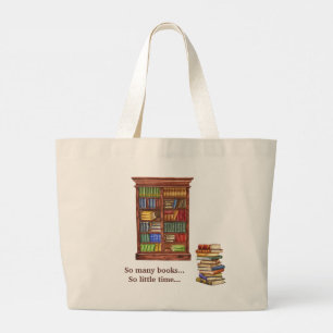 Bok Älskare Jumbo Tote Bag 2-sidig design Tygkasse
