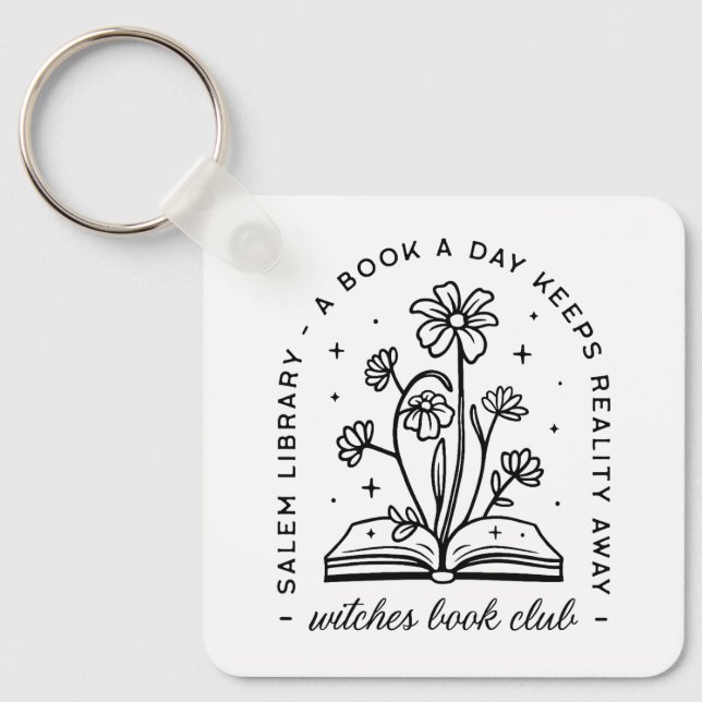 Bok älskare klubb häxflickor tränar estetiskt nyckelring (Framsida)