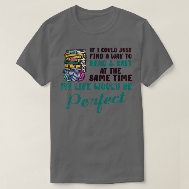 Bok Älskare Knitting Bok Reading Arts and Crafts 2 T Shirt (Design framsida)