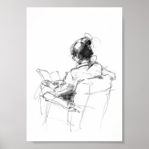 Bok Älskare-läsare - Mysigt läsare Poster