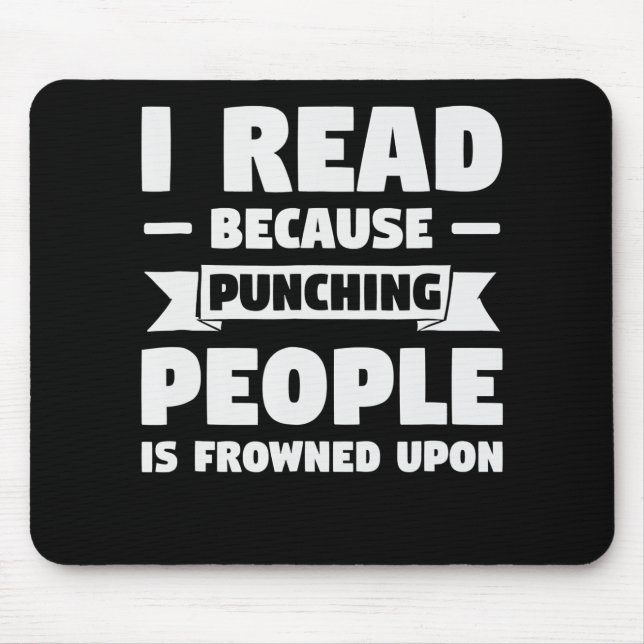 bok älskare läser för att det är roligt med biblio musmatta (Framsidan)