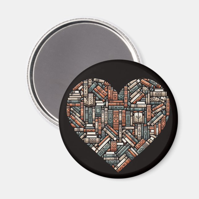 Bok Älskare Magnet (Front/Back)