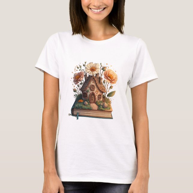 Bok Älskare Merry Bookmas jul T Shirt (Framsida)