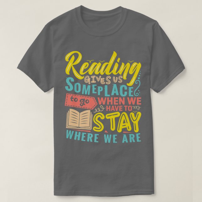 Bok Älskare Motivering Bookworm Pun Bok Re T Shirt (Design framsida)