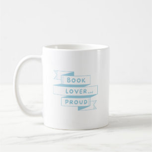 Bok Älskare och Proud Pastel Blue Retro Kaffemugg