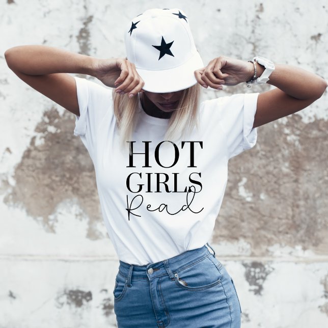 Bok Älskare om Hett Girls Read T Shirt (Skapare uppladdad)