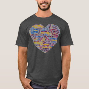Bok Älskare Ord Cloud Readers Lusnyj Bibrarian Man T Shirt
