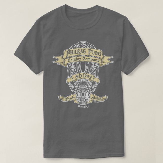 Bok Älskare Phileas Fogg Helgdag Company T Shirt (Design framsida)