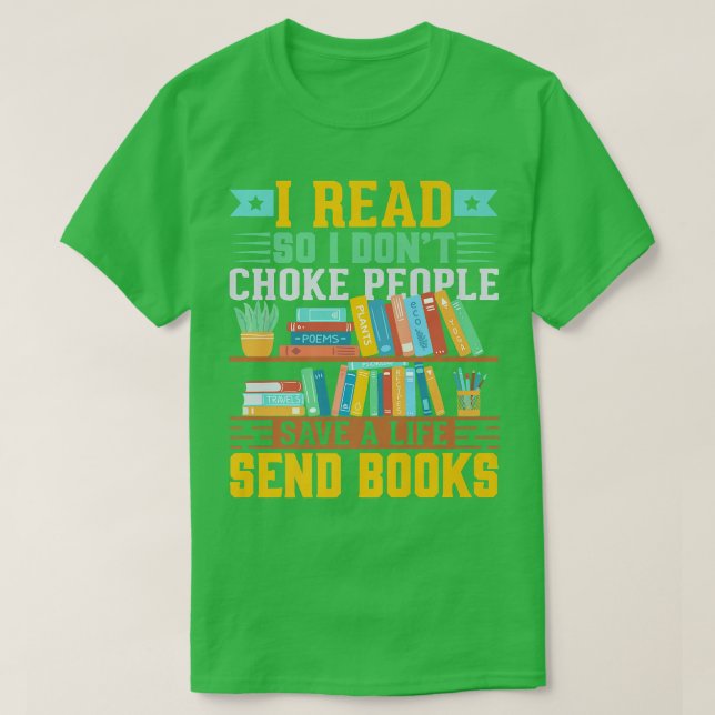 Bok Älskare Pun Bok-lästformulering för Bibliotek T Shirt (Design framsida)
