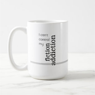 Bok Älskare Reader Fiction Addiction Namn Kaffemugg