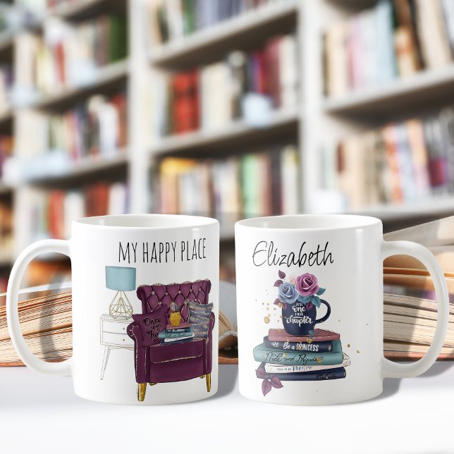 Bok Älskare Reading Introvert Homebody Lycklig Stä Kaffemugg (Skapare uppladdad)
