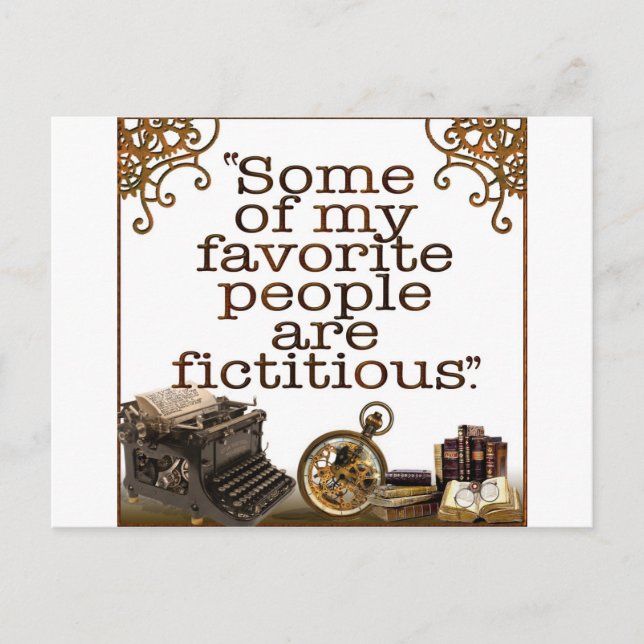 Bok Älskare / Skrivare & författare Vykort (Framsida)