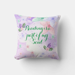 Bok Älskare Söt Vibrant Flowers Kudde