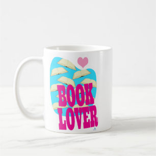 Bok Älskare Sweet Reader Kärlek Logotyp Art Kaffemugg