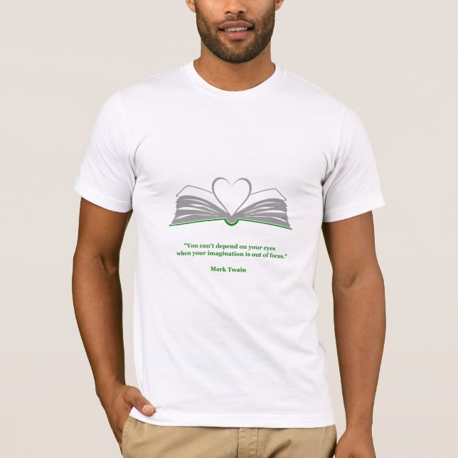 bok älskare t shirt (Framsida)