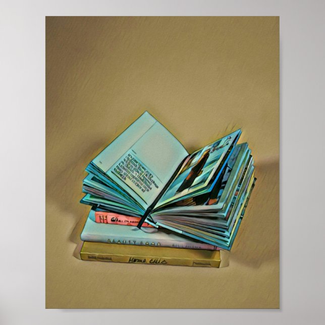 Bok älskare-teckningar poster (Framsidan)