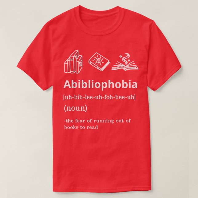 Bok Älskare Toppar - definitionsläsare för biblifo T Shirt (Design framsida)