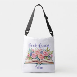 Bok Älskare Tribe Rosa ros Crossbody Tote Axelväska