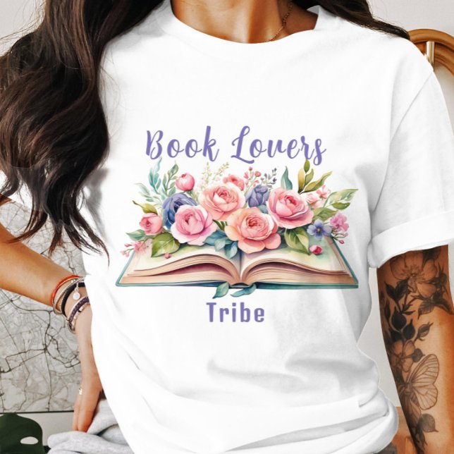 Bok Älskare Tribe Rosa ros T-Shirt (Skapare uppladdad)