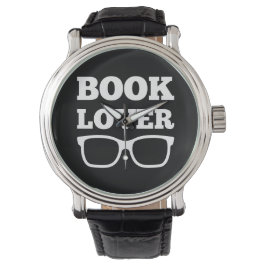 Bok Älskare Typography Reading Glasses Armbandsur