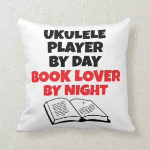 Bok Älskare Ukulele Player Kudde