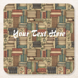 Bok Älskare Underlägg Papper Kvadrat