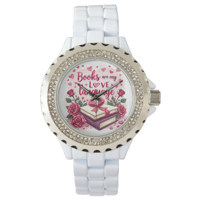 Bok Älskare Valentine Romantic Reading Aesthetic Armbandsur (Framsida)