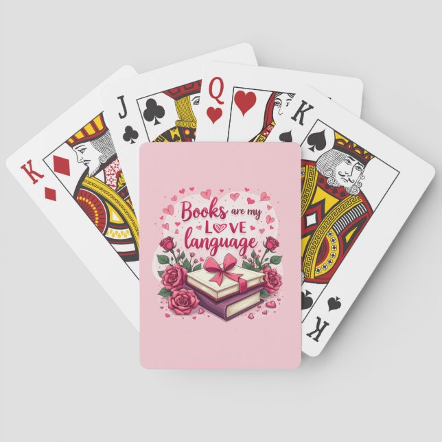 Bok Älskare Valentine Romantic Reading Aesthetic Casinokort (Baksidan)