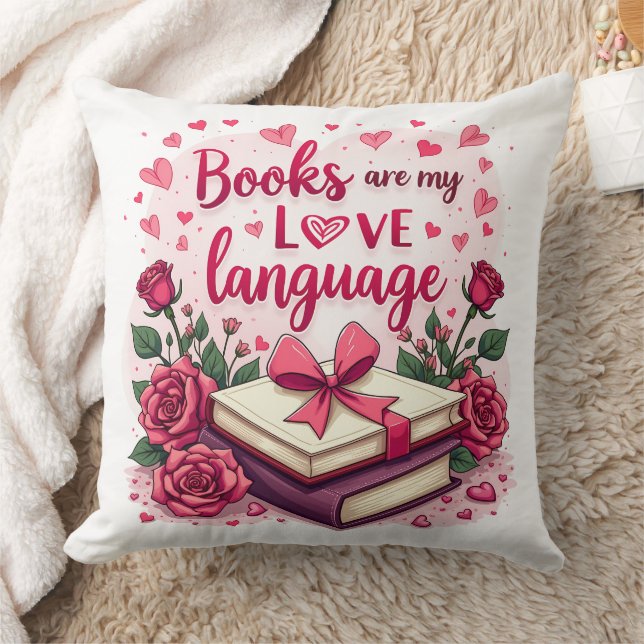 Bok Älskare Valentine Romantic Reading Aesthetic Kudde (Filt)