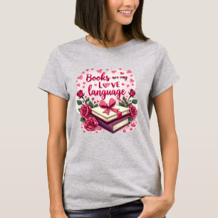 Bok Älskare Valentine Romantic Reading Aesthetic T Shirt