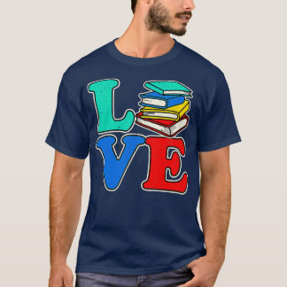 Bok Älskare Vintage Bok Älskare Gift Idea T Shirt