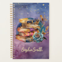 Bok Älskare Whimsical Stack of Bokar