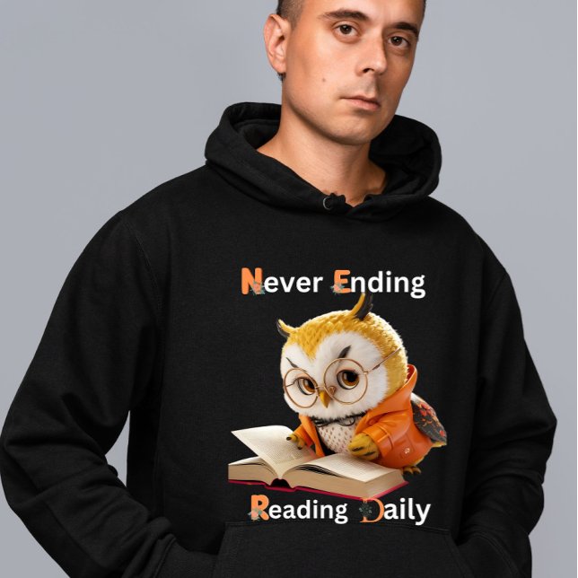 Bok Älskare Wise Uggla Hoodie (Skapare uppladdad)