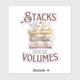 Bok Älskare Witty Pun Watercolor Botanical Klistermärken