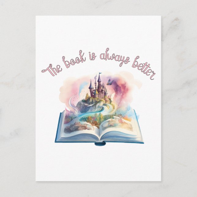 Bok är alltid bättre vykort (Framsida)