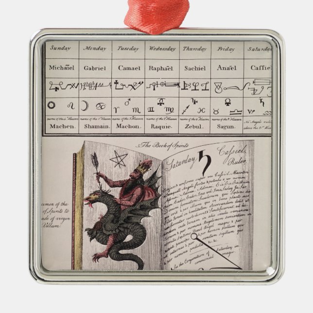 Bok av andar julgransprydnad metall (Framsidan)