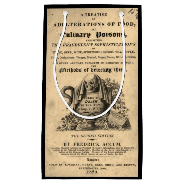 Bok av matförgiftningar från 1820 antika skalle (Framsidan)