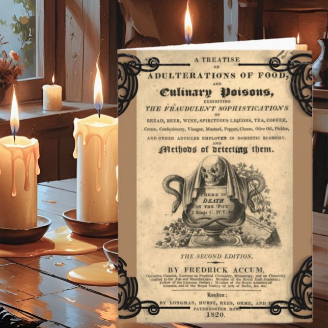 Bok av matförgiftningar från 1820 antika skalle kort (Skapare uppladdad)