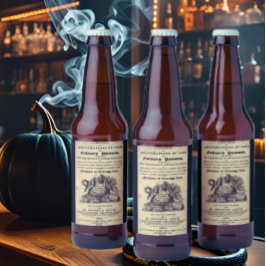 Bok av matförgiftningar från 1820 antika skalle ölflaska etikett