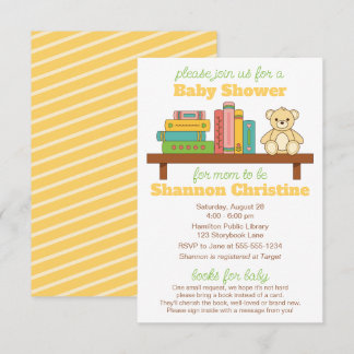 Bok Baby Shower | Bokar för Baby Inbjudningar