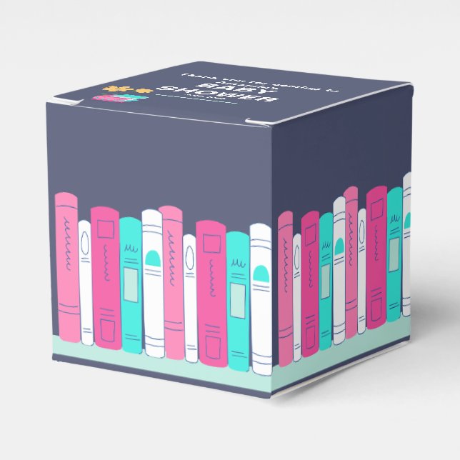 Bok Baby Shower, Brunch och Bokar, Gender Neutral Presentaskar (Framsidan Sidan)