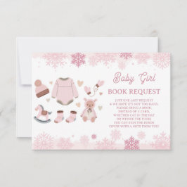 Bok begär Baby Shower Girl Det är Kall utanför Inbjudningar