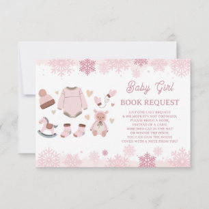 Bok begär Baby Shower Girl Det är Kall utanför Inbjudningar