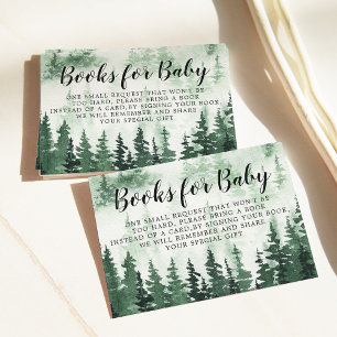 Bok begär Misty Forest Baby Shower Tilläggskort