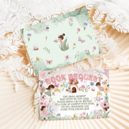 Bok Begär Rosa Fairy Flicka Shower Flower Tilläggskort