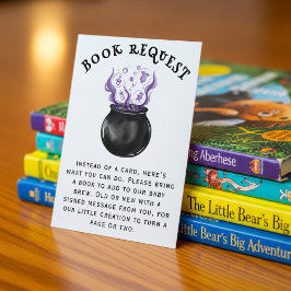 Bok begär Witch Cauldron Halloween Baby Shower Tilläggskort