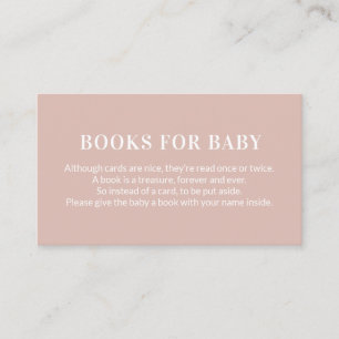 Bok, begäran Bokar för Baby Rosa Tilläggskort