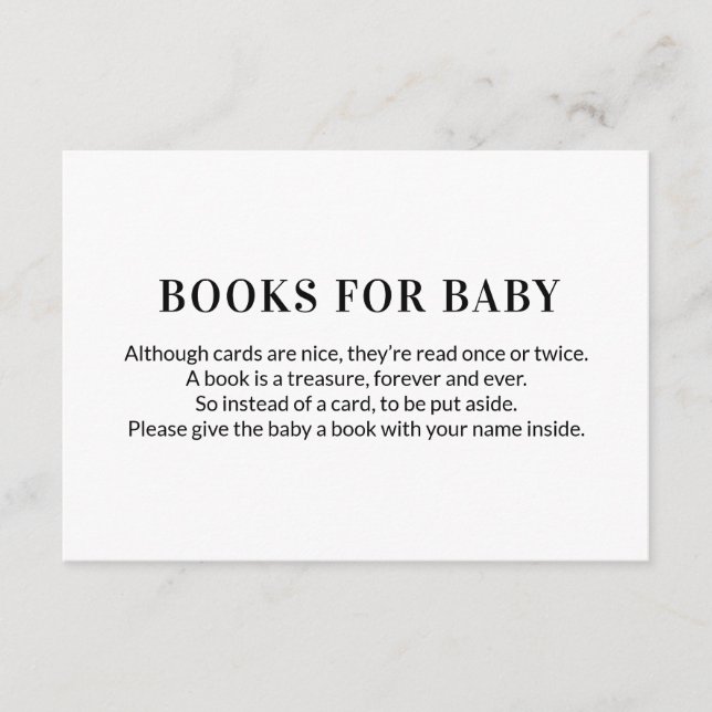 Bok-begäran Bokar för Baby Simple Tilläggskort (Framsida)
